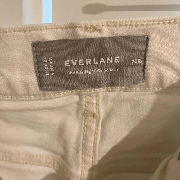 Everlane Way High Curve Jean in Ecru - Picture 5 of 8